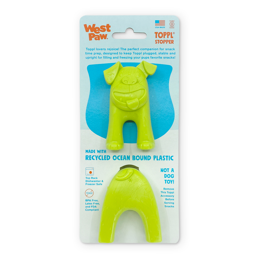 West Paw Toppl Stopper - Neon Grøn