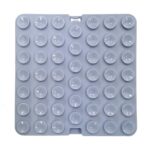 Nordic Paws Slikkemåtte - Blomst Grå sugekopper på bagsiden