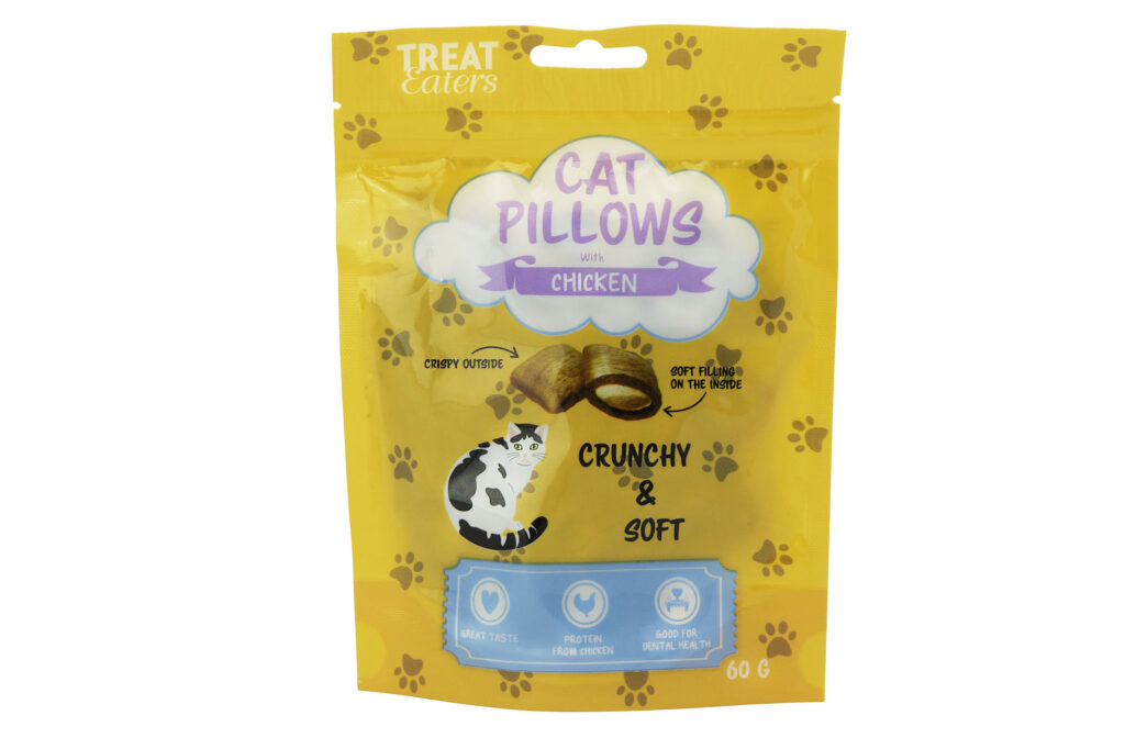 Treateaters Cat Pillows Chicken Smag på Treateaters lækre kattegodter – en velsmagende oplevelse, som din kat vil elske!