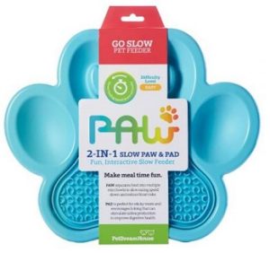 Paw Slowfeeder og slikkemåtte – blå