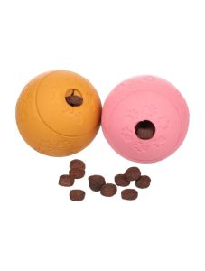 Treat Ball Hvalp gummi 2 farver –  ø 8 cm