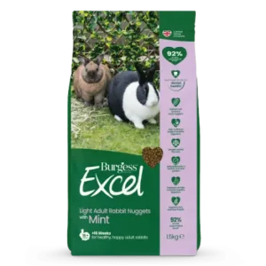 Burgess Excel kanin Light – med mint 1,5 kg.
