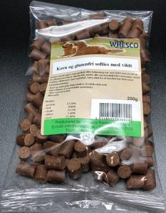 Whesco kornfrie softies m. Vildt – 200 gram