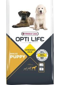 Opti Life Puppy Maxi – kylling og ris 12,5kg (Bestillingsvare, leveringstid 1 – 2 uger)