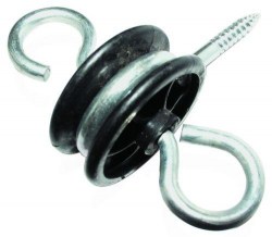 Isolator ring med skrue sort 10 stk